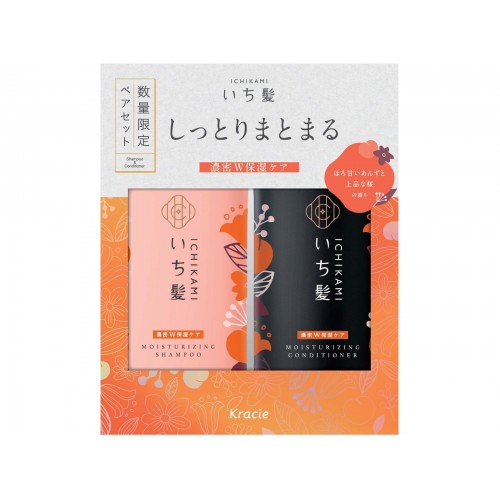 KANEBO嘉娜宝 KRACIE肌美精 ICHIKAMI 浓密保湿洗发水护发素套装 480ml+480g 新版